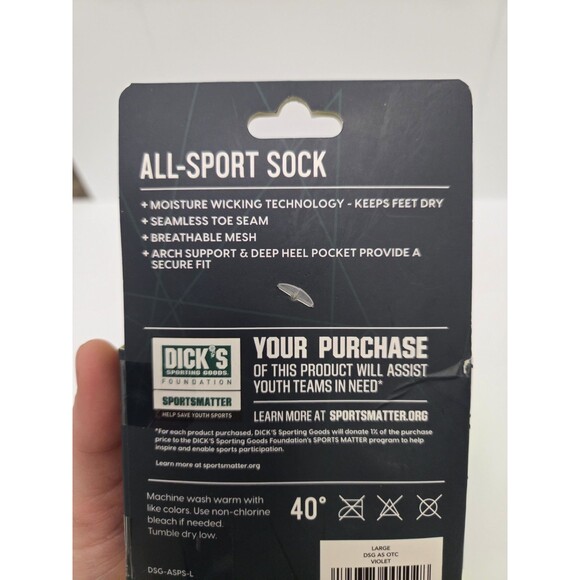 Pack of 2 DSG All Sport Athletic Over the Calf Men's Socks | Large(8-13) - Picture 4 of 5